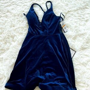 New velvet blue dress
